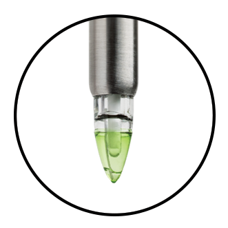 conical glass tip